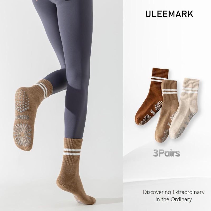 ULEEMARK Store جوارب يوغا غير قابلة للانزلاق للنساء لرقص البيلاتس والتمارين الرياضية - Image 3